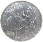 1 lira arancia verso