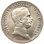 1 Lira Regno Italia Vittorio Emanuele III Quadriga briosa dritto