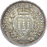 1 Lira ottocento San Marino dritto