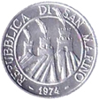 1 Lira San Marino 1974 dritto