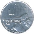 1 Lira San Marino 1991 verso