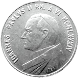 10 Lire Città del Vaticano Giovanni Paolo II 1984 dritto