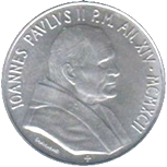 10 Lire Città del Vaticano Giovanni Paolo II 1992 dritto