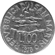 100 Lire San Marino 1978 dritto