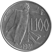 100 Lire San Marino 1981 verso