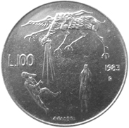 100 Lire San Marino 1983 verso