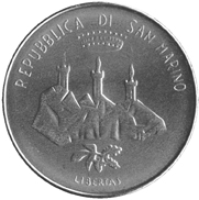 100 Lire San Marino 1986 dritto