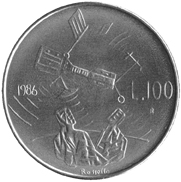 100 Lire San Marino 1986 verso