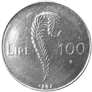 100 Lire San Marino 1987 verso