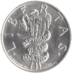 100 Lire San Marino 1995 dritto