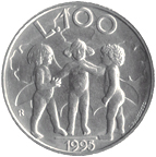 100 Lire San Marino 1995 verso