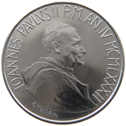 100 Lire Città del Vaticano Giovanni Paolo II 1982 dritto