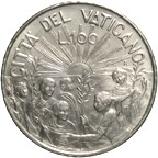 100 Lire Città del Vaticano Giovanni Paolo II 1999 verso