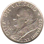 100 Lire Città del Vaticano Giovanni Paolo II 2001 verso