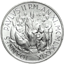 1.000 Lire argento Città del Vaticano Giovanni Paolo II 1989 dritto