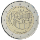 2 Euro Commemorativo Andorra 2016 - Anniversario nuova riforma