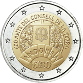 2 Euro Commemorativo Andorra 2019 - Anniversario del Consell de la Terra