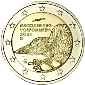 2 Euro Commemorativo Germania 2024 Königsstuhl dritto