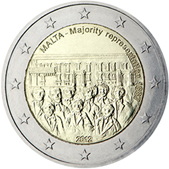 2 Euro Commemorativo Malta 2012 - Maggioranza rappresentativa 1887