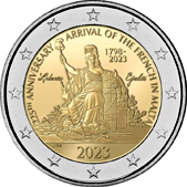 2 Euro Commemorativo Malta 2023 - Anniversario Napoleone e i francesi a Malta