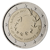 2 Euro Commemorativo Slovenia 2017 - Anniversario introduzione Euro