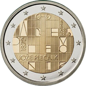 2 Euro Commemorativo Slovenia 2022 - Anniversario nascita Jože Plečnik