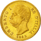 20 Lire Regno Italia Umberto I dritto