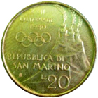 20 Lire San Marino 1980 dritto