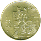 20 Lire San Marino 1988 verso