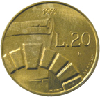 20 Lire San Marino 1993 verso