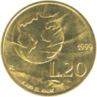 20 Lire San Marino 1999 verso