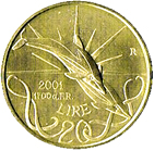 20 Lire San Marino 2001 verso