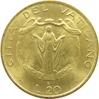 20 Lire Città del Vaticano Giovanni Paolo II 1987 verso