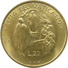 20 Lire Città del Vaticano Giovanni Paolo II 1995 verso