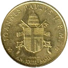 20 Lire Città del Vaticano Giovanni Paolo II 2001 dritto