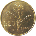 20 lire verso