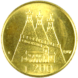 200 Lire San Marino 1987 verso