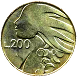 200 Lire San Marino 1990 verso