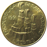 200 Lire San Marino 1991 dritto