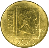 200 Lire San Marino 1996 verso