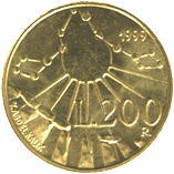 200 Lire San Marino 1999 verso