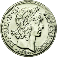 5 Franchi Quinta Repubblica Louis d'or de Louis XIII dritto