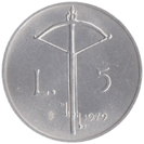 5 Lire San Marino 1979 verso