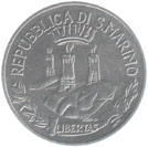 5 Lire San Marino 1982 dritto