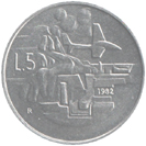 5 Lire San Marino 1982 verso