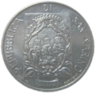 5 Lire San Marino 1988 dritto