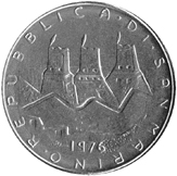 50 Lire San Marino 1976 dritto