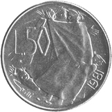 50 Lire San Marino 1981 verso