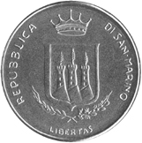 50 Lire San Marino 1983 dritto