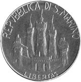 50 Lire San Marino 1984 dritto